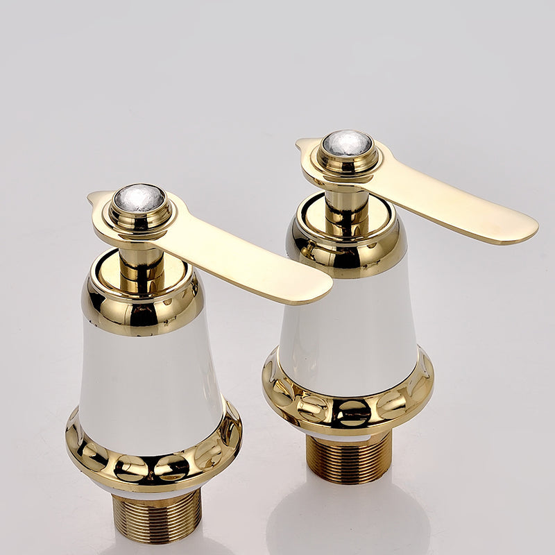 Lisslune | Glam Bathtub Faucet Trim Deck Mounted Lever Handle Swivel Spout Bathtub Faucet