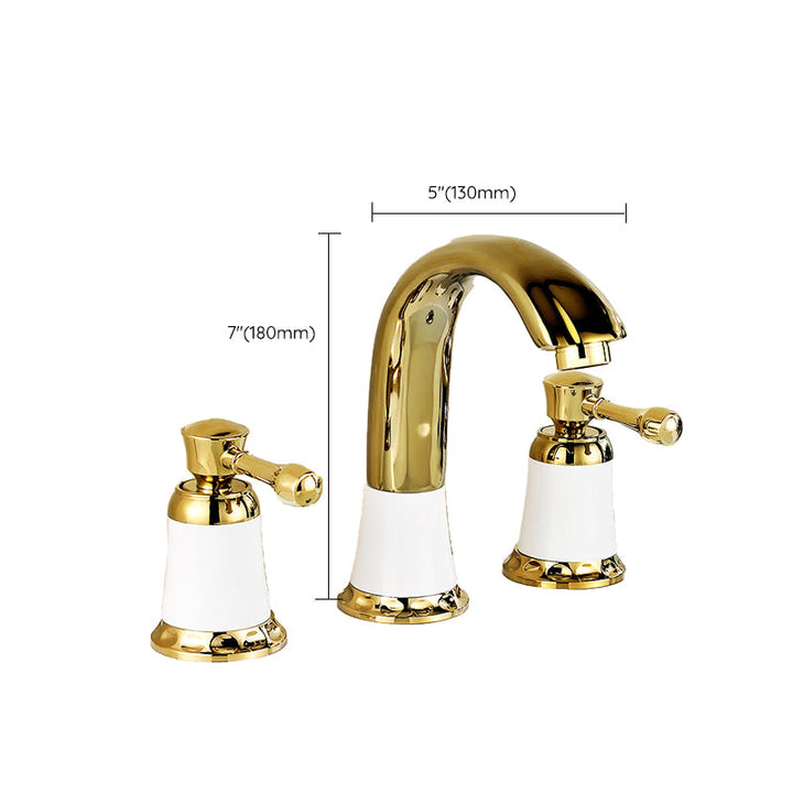 Lisslune | Glam Bathtub Faucet Trim Deck Mounted Lever Handle Swivel Spout Bathtub Faucet