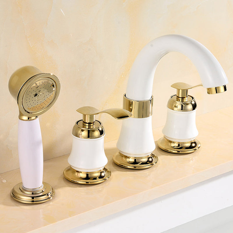 Lisslune | Tradition Bathtub Filler Trim Deck-Mounted Swing Spout Bathtub Filler