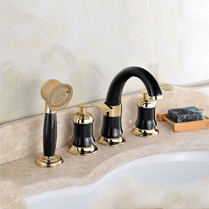 Lisslune | Tradition Bathtub Filler Trim Deck-Mounted Swing Spout Bathtub Filler