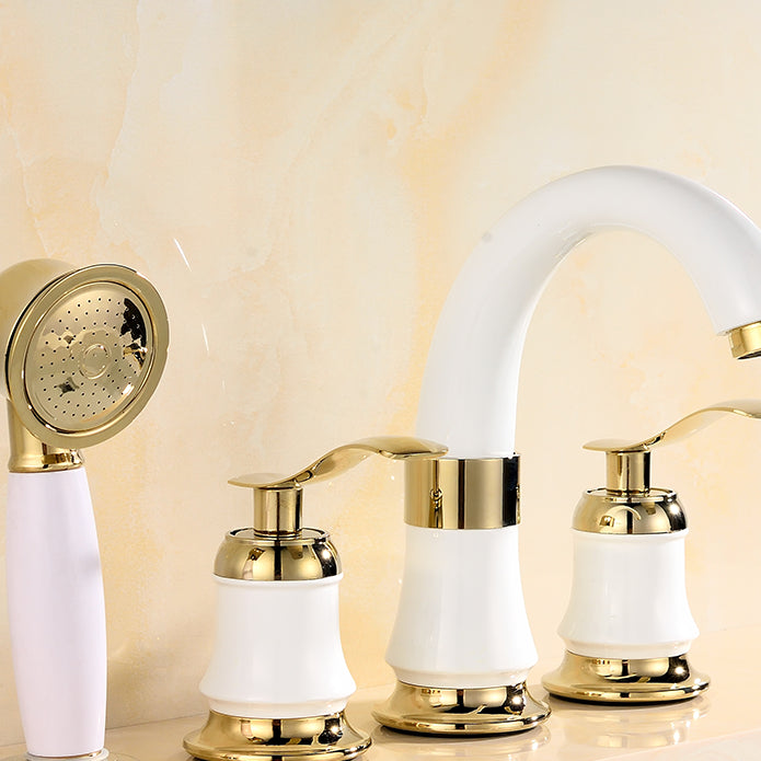 Lisslune | Tradition Bathtub Filler Trim Deck-Mounted Swing Spout Bathtub Filler