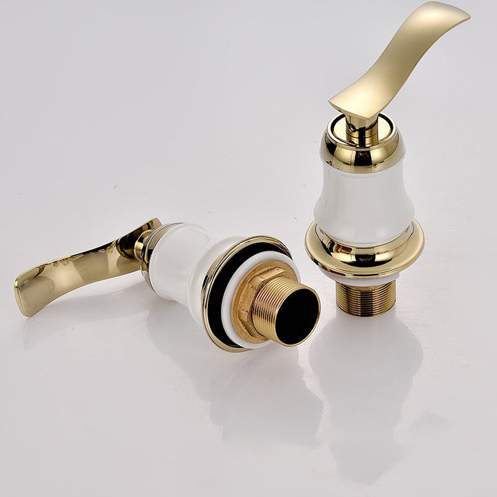 Lisslune | Tradition Bathtub Filler Trim Deck-Mounted Swing Spout Bathtub Filler