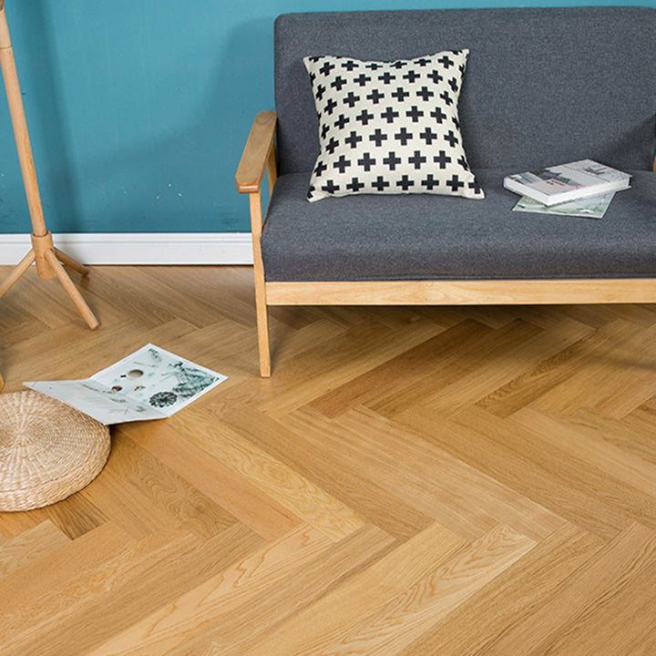 Lisslune | Traditional Wood Tiles Wire Brushed Parquet Click Lock Wood Floor Panels