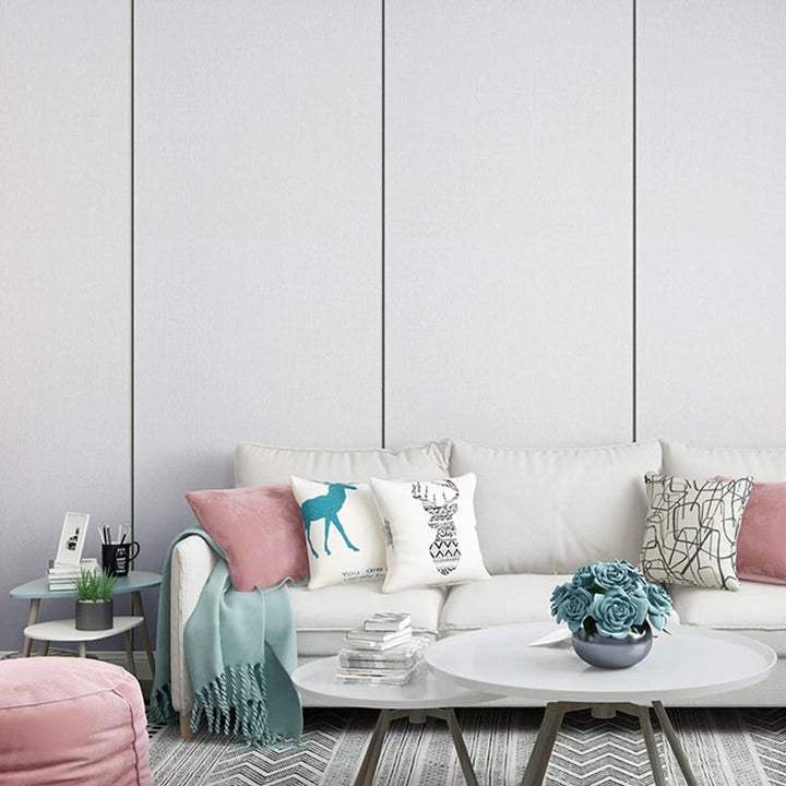Lisslune | Contemporary Style Wall Panel Linen Living Space Peel and Stick Wall Covering