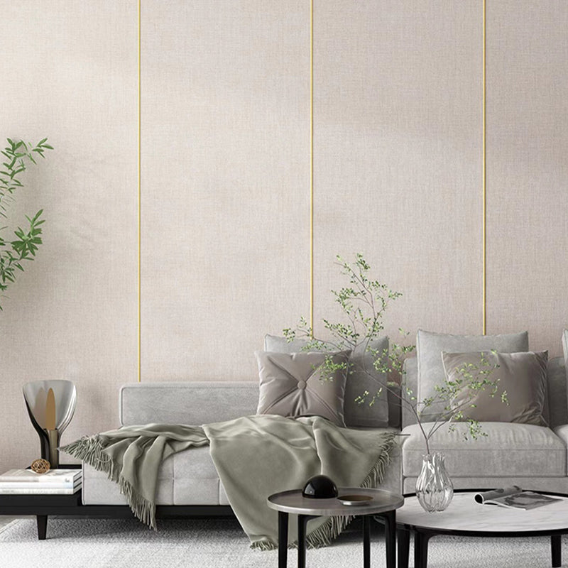 Lisslune | Contemporary Style Wall Panel Linen Living Space Peel and Stick Wall Covering