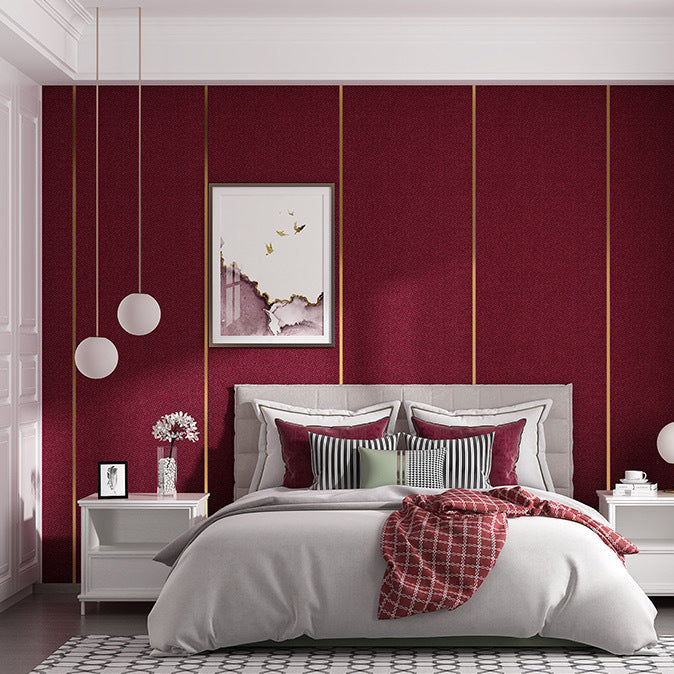 Lisslune | Contemporary Style Wall Panel Linen Living Space Peel and Stick Wall Covering