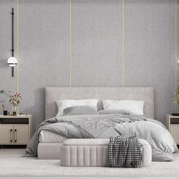 Lisslune | Contemporary Style Wall Panel Linen Living Space Peel and Stick Wall Covering
