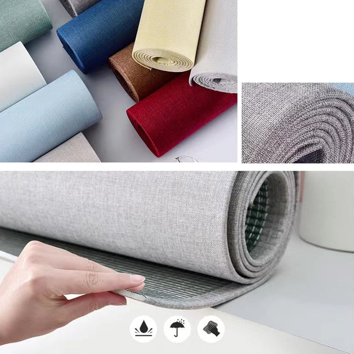 Lisslune | Contemporary Style Wall Panel Linen Living Space Peel and Stick Wall Covering