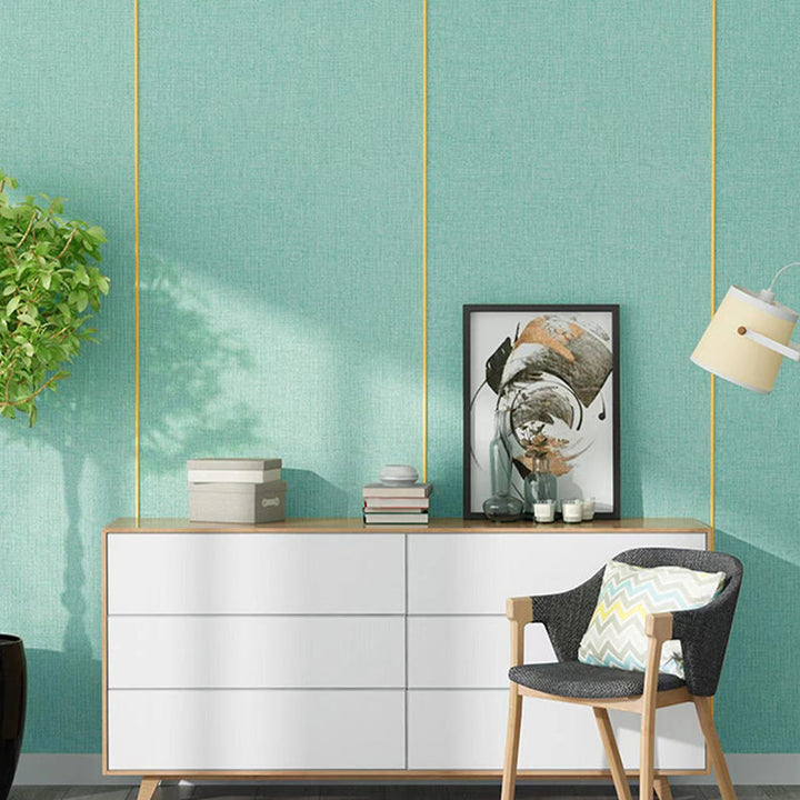 Lisslune | Contemporary Style Wall Panel Linen Living Space Peel and Stick Wall Covering