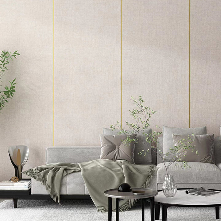 Lisslune | Contemporary Style Wall Panel Linen Living Space Peel and Stick Wall Covering