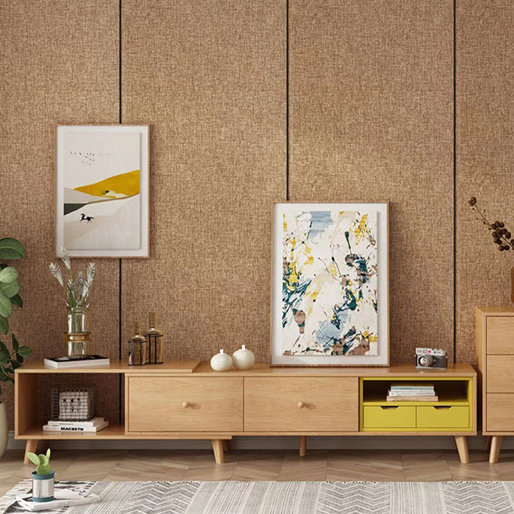 Lisslune | Contemporary Style Wall Panel Linen Living Space Peel and Stick Wall Covering