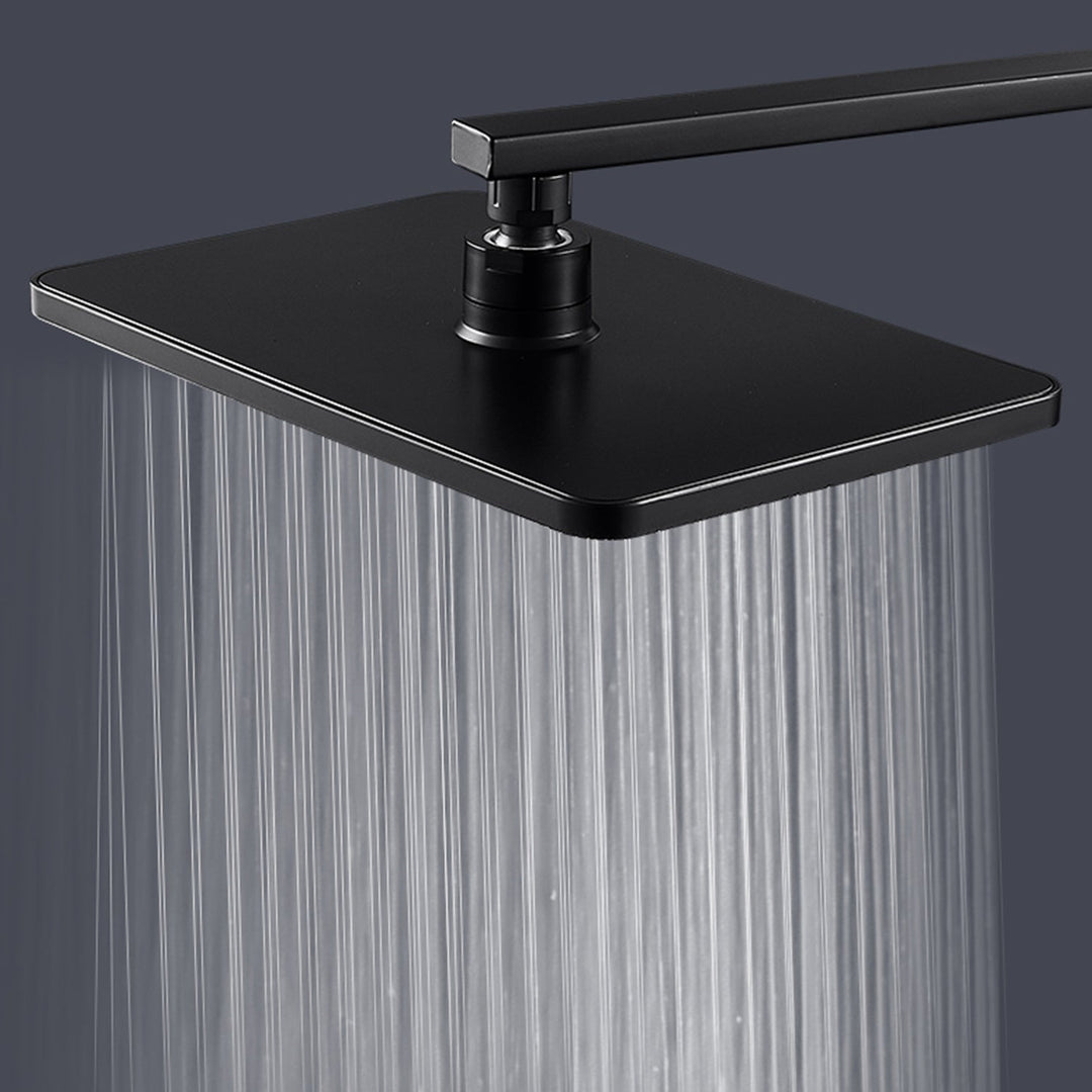 Lisslune | Modern rectangular shower head combo standard spray pattern with hand shower