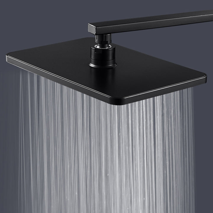 Lisslune | Modern rectangular shower head combo standard spray pattern with hand shower