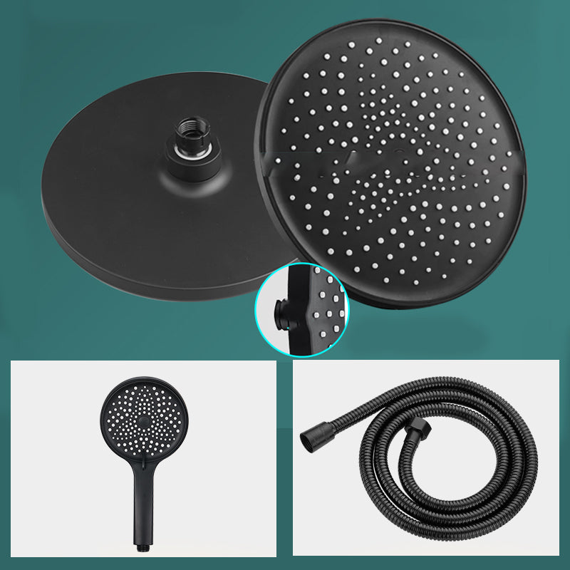 Lisslune | Modern rectangular shower head combo standard spray pattern with hand shower