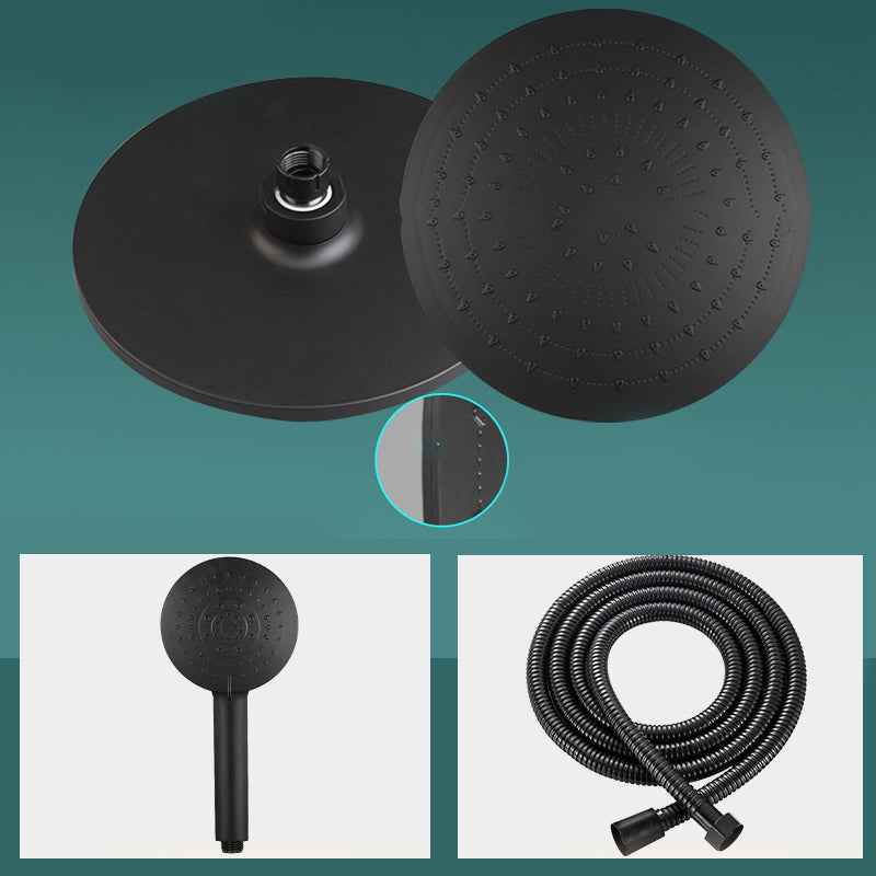 Lisslune | Modern rectangular shower head combo standard spray pattern with hand shower