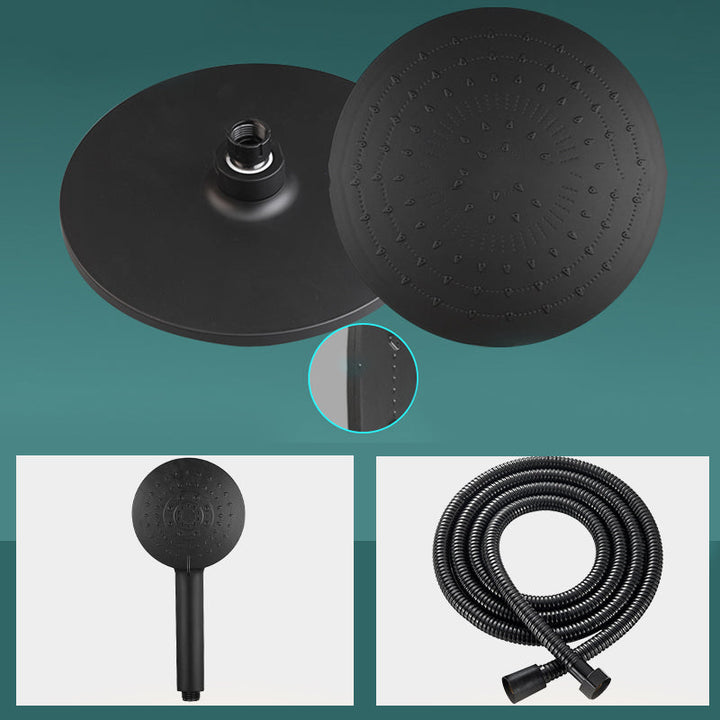 Lisslune | Modern rectangular shower head combo standard spray pattern with hand shower