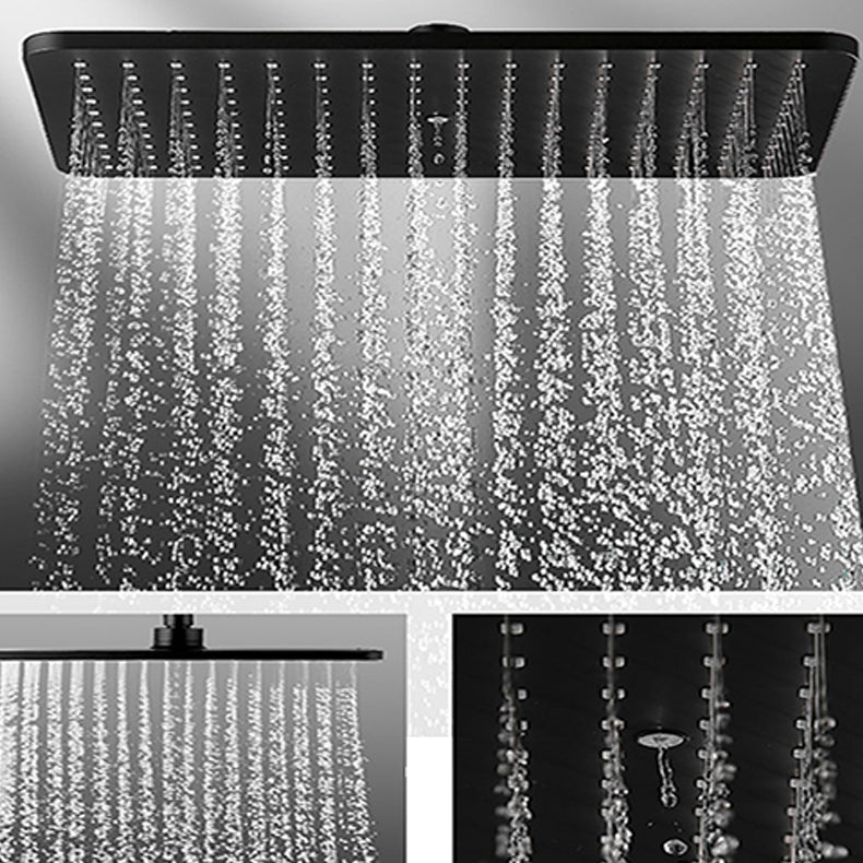 Lisslune | Modern rectangular shower head combo standard spray pattern with hand shower