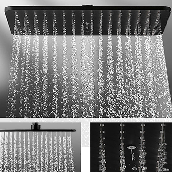 Lisslune | Modern rectangular shower head combo standard spray pattern with hand shower