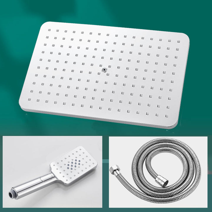 Lisslune | Modern rectangular shower head combo standard spray pattern with hand shower