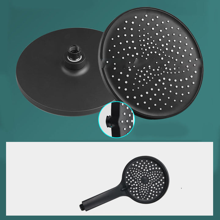 Lisslune | Modern rectangular shower head combo standard spray pattern with hand shower