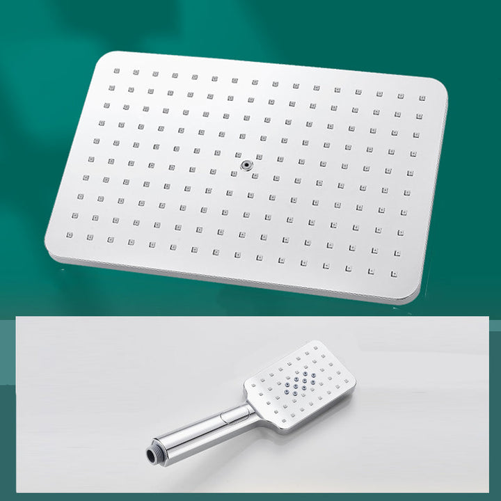 Lisslune | Modern rectangular shower head combo standard spray pattern with hand shower