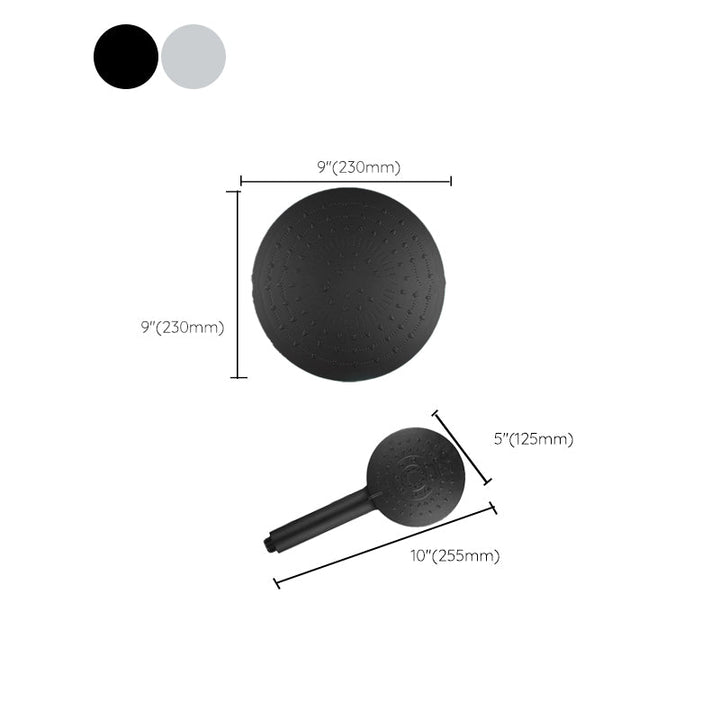 Lisslune | Modern rectangular shower head combo standard spray pattern with hand shower