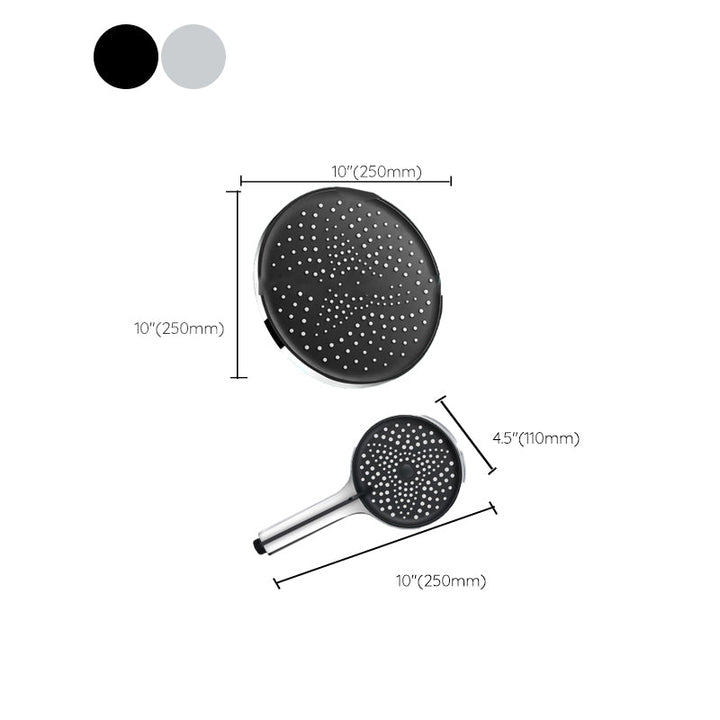 Lisslune | Modern rectangular shower head combo standard spray pattern with hand shower