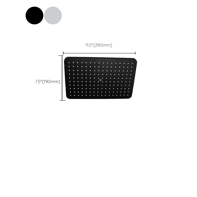 Lisslune | Modern rectangular shower head combo standard spray pattern with hand shower