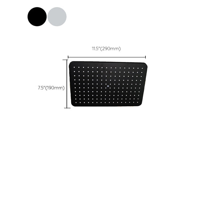 Lisslune | Modern rectangular shower head combo standard spray pattern with hand shower