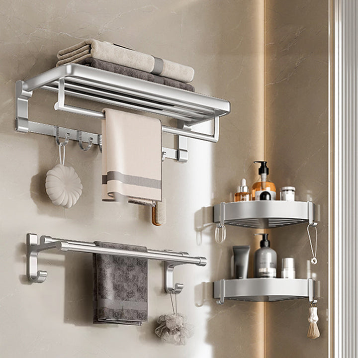 Lisslune | Metal Bathroom Hardware Set Adhesive Installation Bathroom Accessory Kit