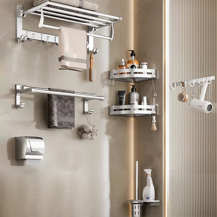 Lisslune | Metal Bathroom Hardware Set Adhesive Installation Bathroom Accessories Kit