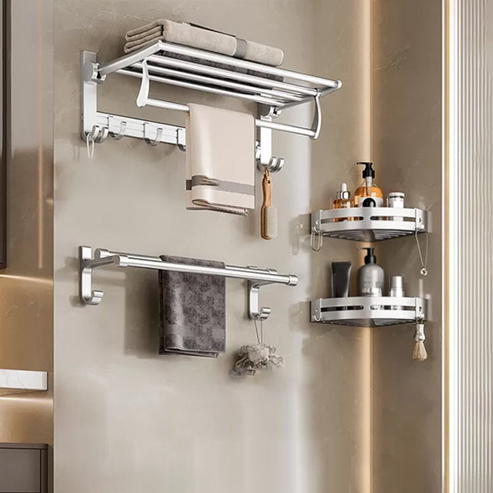 Lisslune | Metal Bathroom Hardware Set Adhesive Installation Bathroom Accessory Kit