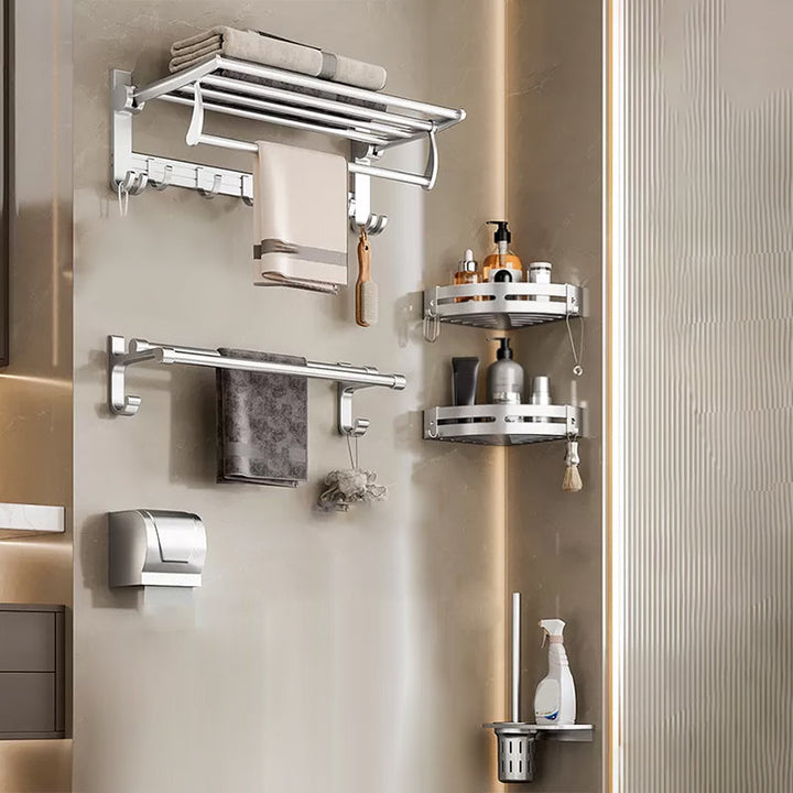 Lisslune | Metal Bathroom Hardware Set Adhesive Installation Bathroom Accessory Kit