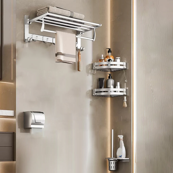 Lisslune | Metal Bathroom Hardware Set Adhesive Installation Bathroom Accessories Kit