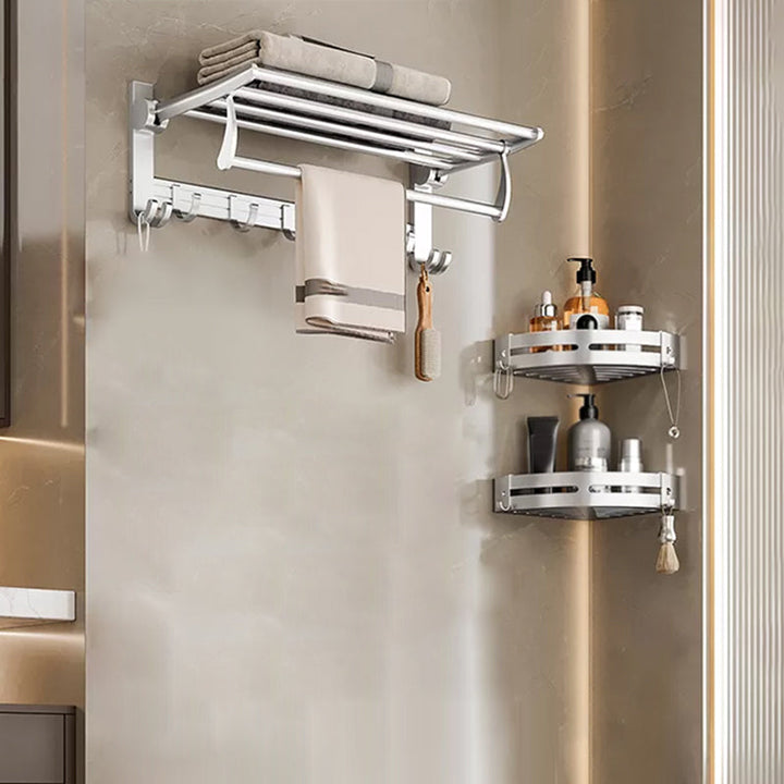 Lisslune | Metal Bathroom Hardware Set Adhesive Installation Bathroom Accessory Kit