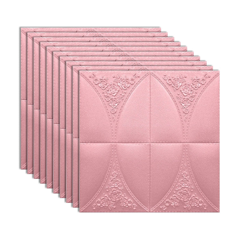 Lisslune | Modern Style Plastic Wall Panel Living Room Peel and Stick 3D Wall Covering