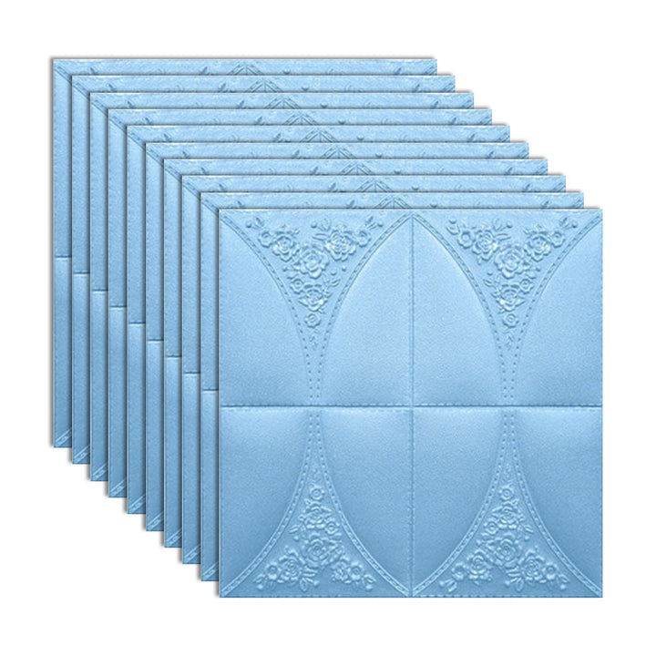Lisslune | Modern Style Plastic Wall Panel Living Room Peel and Stick 3D Wall Covering