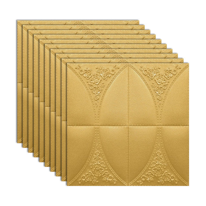 Lisslune | Modern Style Plastic Wall Panel Living Room Peel and Stick 3D Wall Covering