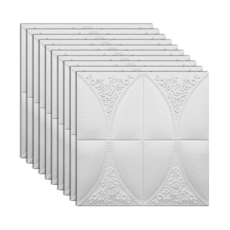 Lisslune | Modern Style Plastic Wall Panel Living Room Peel and Stick 3D Wall Covering