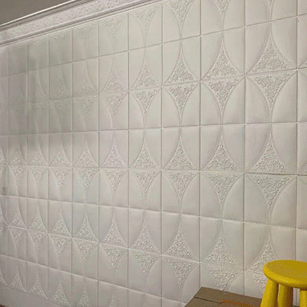 Lisslune | Modern Style Plastic Wall Panel Living Room Peel and Stick 3D Wall Covering