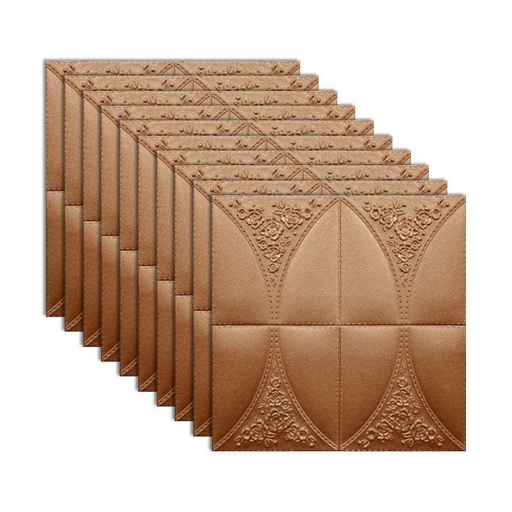 Lisslune | Modern Style Plastic Wall Panel Living Room Peel and Stick 3D Wall Covering