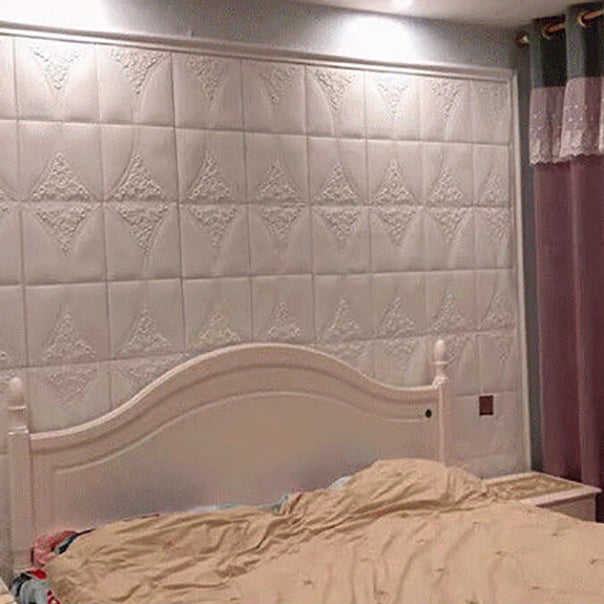 Lisslune | Modern Style Plastic Wall Panel Living Room Peel and Stick 3D Wall Covering