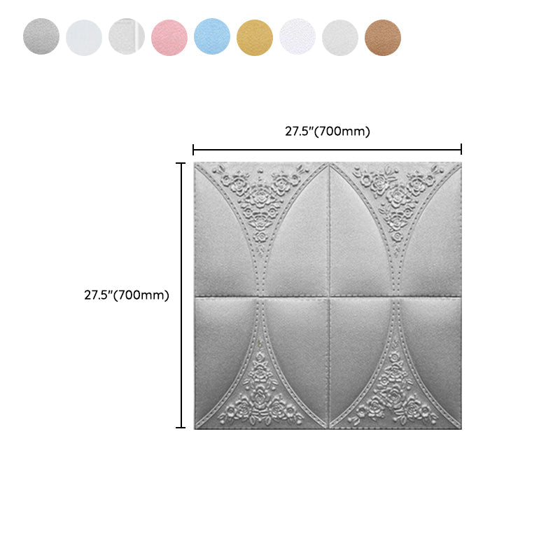 Lisslune | Modern Style Plastic Wall Panel Living Room Peel and Stick 3D Wall Covering