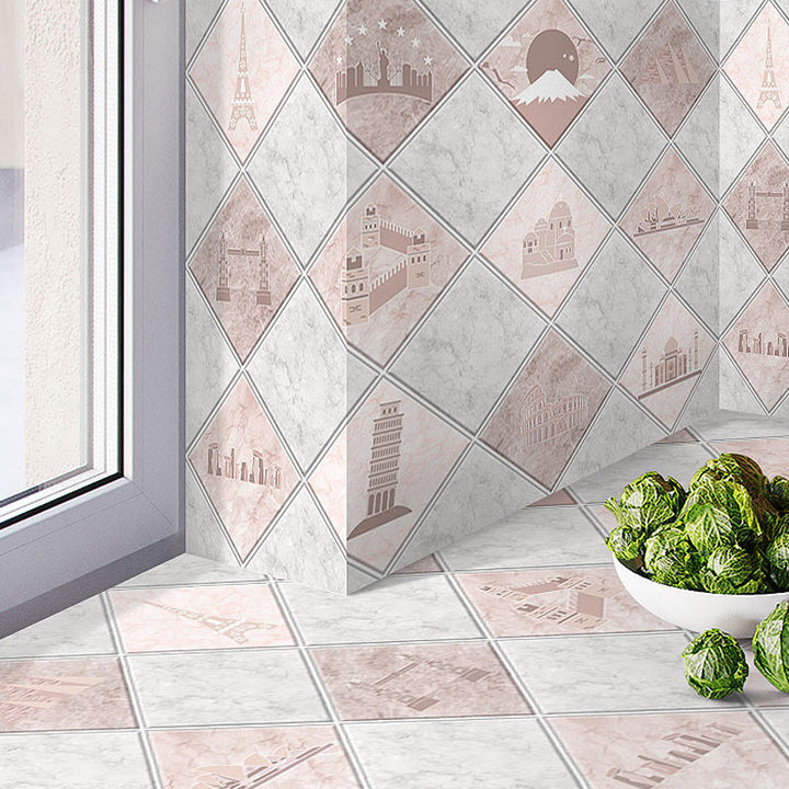 Lisslune | Modern Peel-and-Stick Backsplash Tile PVC Rectangular Wallpaper for Fireplace Surround