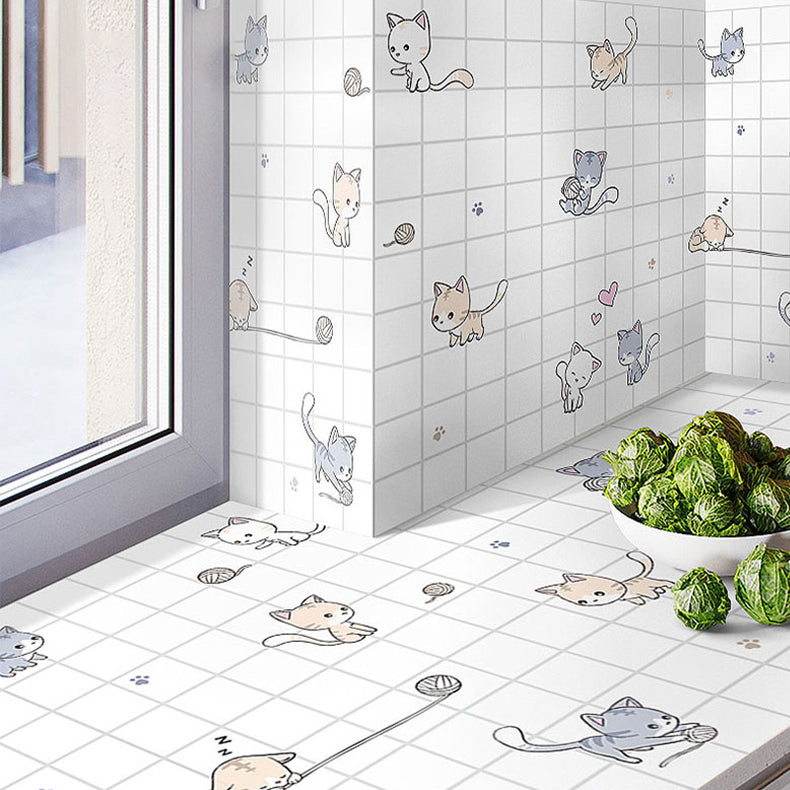 Lisslune | Modern Peel-and-Stick Backsplash Tile PVC Rectangular Wallpaper for Fireplace Surround