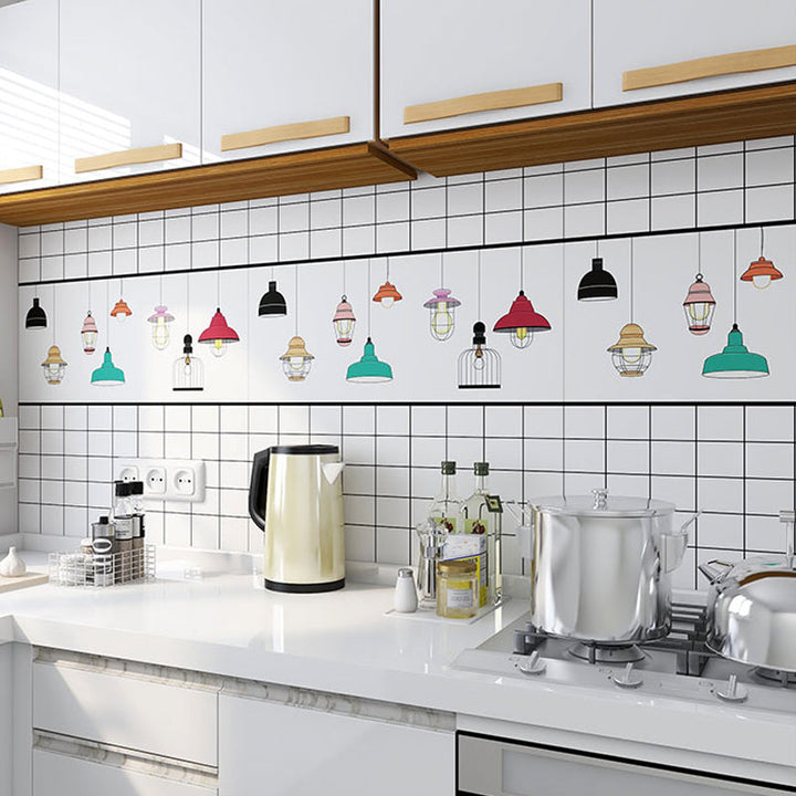 Lisslune | Modern Peel and Stick backsplash tiles plastic wallpaper for kitchen backsplash