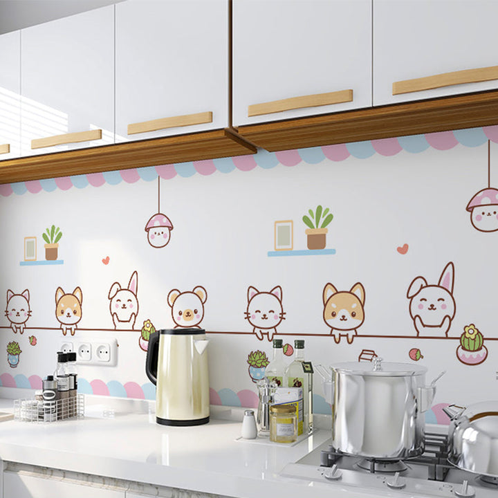 Lisslune | Modern Peel and Stick backsplash tiles plastic wallpaper for kitchen backsplash