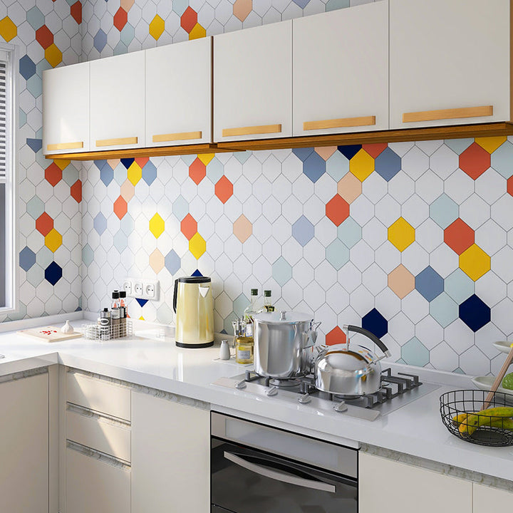 Lisslune | Modern Peel and Stick backsplash tiles plastic wallpaper for kitchen backsplash