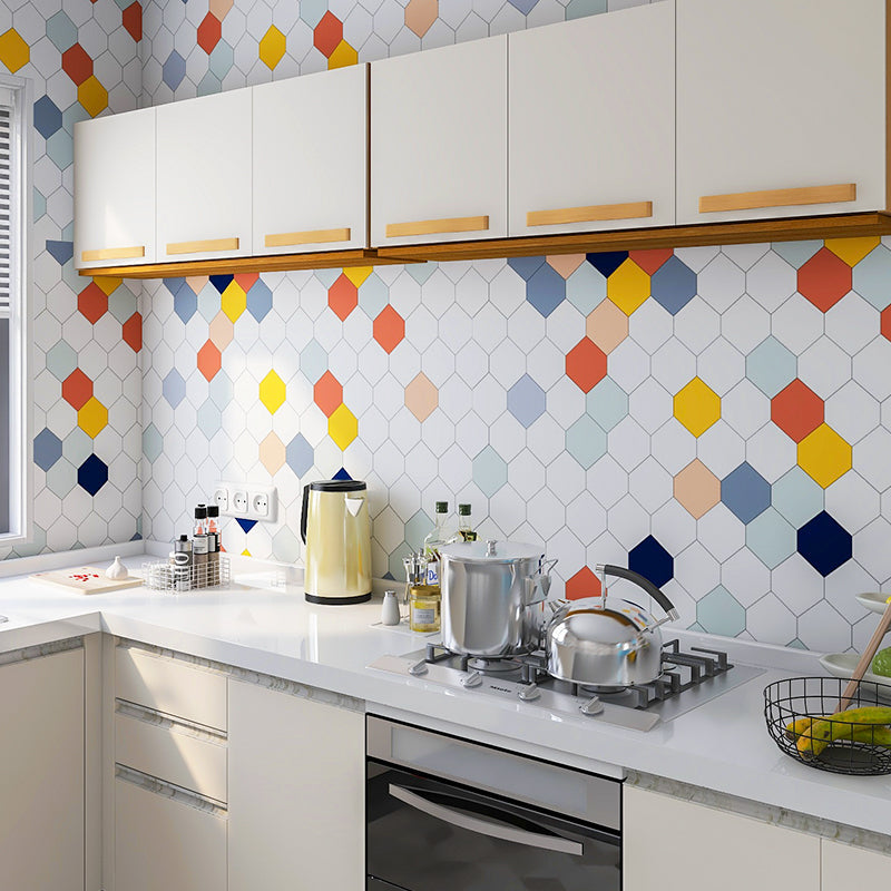 Lisslune | Modern Peel and Stick backsplash tiles plastic wallpaper for kitchen backsplash