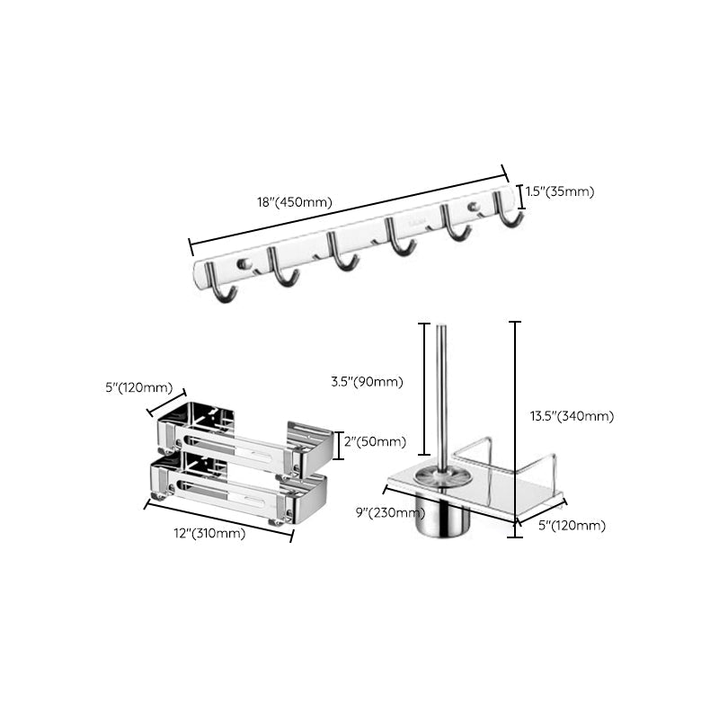 Lisslune | Minimalistic Bathroom Accessories Set Paper Holder Towel Bar Stainless Steel Bathroom Set